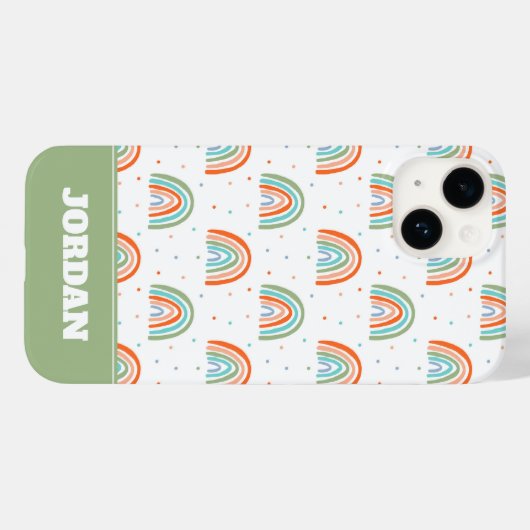 Kleurrijk regenboogpoolpuntenpatroon Case-Mate iPhone case (Achterkant (horizontaal))
