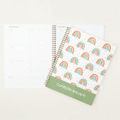 Kleurrijk regenboogpoolpuntenpatroon planner (Display)