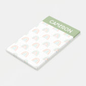 Kleurrijk regenboogpoolpuntenpatroon post-it® notes (Schuin)