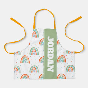 Kleurrijk regenboogpoolpuntenpatroon schort