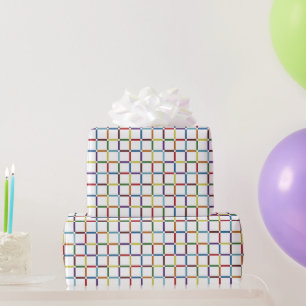 Kleurrijk regenboograster met negatieve ruimte cadeaupapier