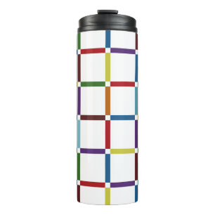 Kleurrijk regenboograster met negatieve ruimte thermosbeker