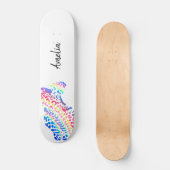 Kleurrijk regenboogschaar Jaguar Skateboard (Voorkant)