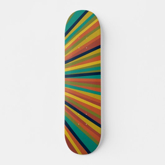 Kleurrijk regenboogstrips skateboard (Voorkant)
