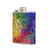 Kleurrijk regenboogweb heupfles (Links)