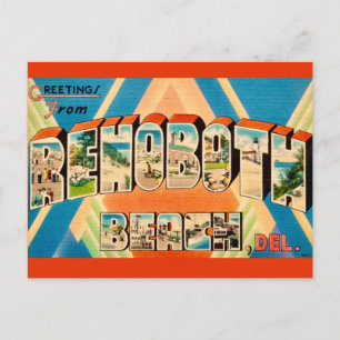 Kleurrijk Rehoboth Beach  Briefkaart