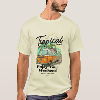 Kleurrijk Reis Strand T-shirt Design