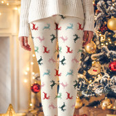 Kleurrijk rendierpatroon Kerstmis Leggings