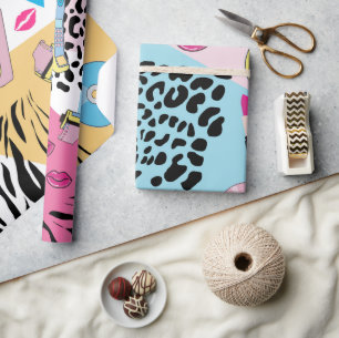 Kleurrijk Retro 1990's Nineties Patroon Cadeaupapier