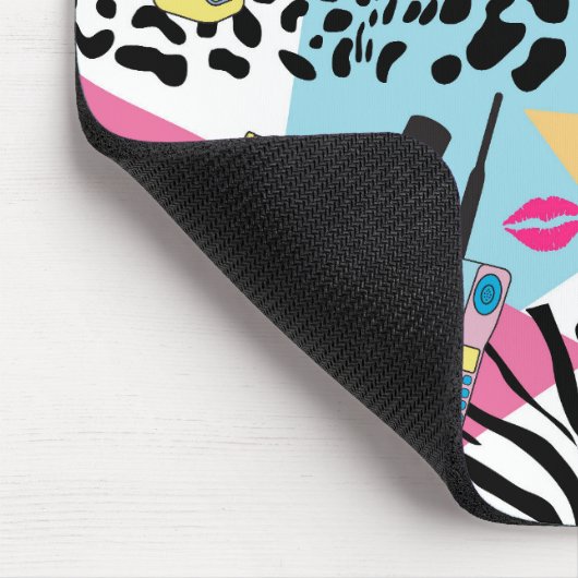 Kleurrijk Retro 1990's Nineties Patroon Muismat (Hoek)