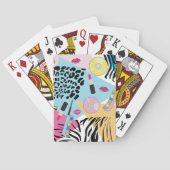 Kleurrijk Retro 1990's Nineties Patroon Pokerkaarten (Achterkant)