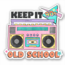 Kleurrijk Retro 90's Neon Boombox Houd het Oud Sch