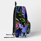 Kleurrijk Retro Bloemen Varen Botanisch Blad Bedrukte Rugzak (Links)