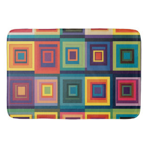 Kleurrijk Retro Blok Design Badmat