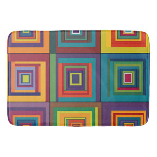 Kleurrijk Retro Blok Design Badmat
