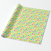 Kleurrijk Retro Citrus Fruit Wrapping Papier (Uitgerold)
