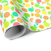 Kleurrijk Retro Citrus Fruit Wrapping Papier (Rol Hoek)
