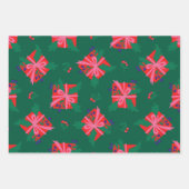 Kleurrijk Retro Kerstinpakpapier Inpakpapier Vel (Voorkant)
