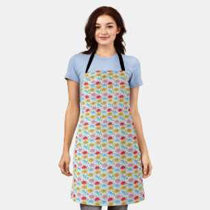Kleurrijk Retro Madeliefjes Bloemmotief Whimsical Schort