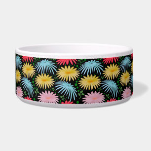 Kleurrijk Retro Madeliefjes Bloemmotief Whimsical Voerbakje