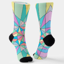 Kleurrijk retro Pastel Mozaïek Driehoek Ster Patro