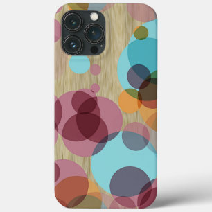 Kleurrijk Retro Polka doet een kunstpatroon op kun iPhone 13 Pro Max Hoesje