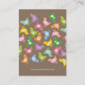 Kleurrijk Retro Rainbow Chicken Pattern Whimsical Visitekaartje (Achterkant)