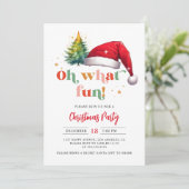 Kleurrijk retro script op wat een leuk kerstfeest kaart (Staand voorkant)