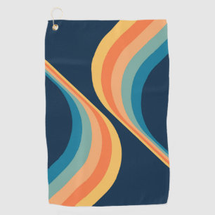 Kleurrijk retro stijl vleugels ontwerp golfhanddoek
