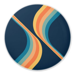 Kleurrijk retro stijl vleugels ontwerp keramische knop