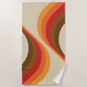 Kleurrijk retro stijl vleugels ontwerp strandlaken