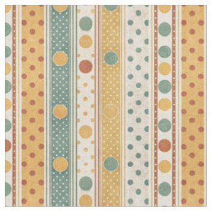 Kleurrijk Retro Stippen & Strepen Patroon Ontwerp Stof