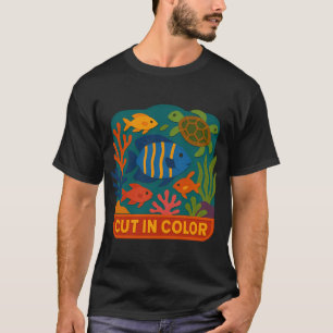 Kleurrijk rif plein t-shirt