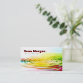 kleurrijk rimpel visitekaartje (Staand voorkant)