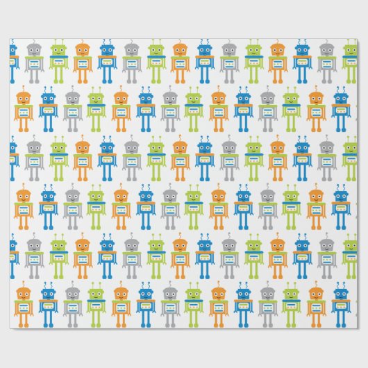 Kleurrijk robots, verpakt papier (Vlak)