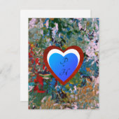 Kleurrijk Romantisch Hart  Feestdagenkaart (Voorkant / Achterkant)