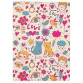 Kleurrijk romantisch patroon klembord (Achterkant)