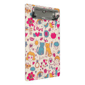 Kleurrijk romantisch patroon mini klembord (Schuin)