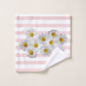 Kleurrijk, Romantisch, Stripes, Flowers Bad Handdoek (Wasdoekje)