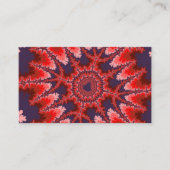 Kleurrijk rood, blauw en roze fractal visitekaartje (Voorkant)