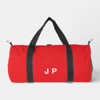 Kleurrijk rood met wit monogram
