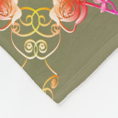 Kleurrijk Roos Haalt met haar naam Leece Blank Fleece Deken (Hoek)