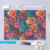 Kleurrijk Roos Patroon Bloemfloreel Tissuepapier (Craft)