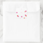 Kleurrijk Roze Confetti | Cadeau Vierkante Sticker (Tas)