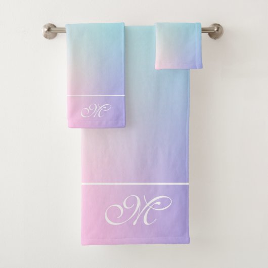 Kleurrijk, roze en blauw bad handdoek (Insitu)