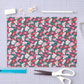 Kleurrijk roze rood wit leuk bloemmotief tissuepapier (Craft)