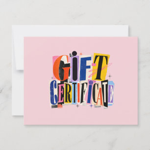 Kleurrijk Roze Zakelijk Cadeaubon