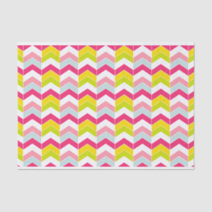 Kleurrijk Roze ZigZag Chevron patroon Tissuepapier