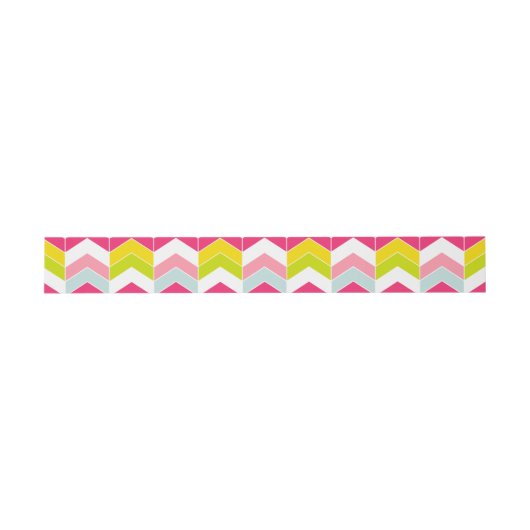 Kleurrijk Roze ZigZag Chevron patroon Uitnodigingen Wikkel (Vlak)