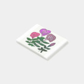 Kleurrijk rozenontwerp post-it® notes (Schuin)